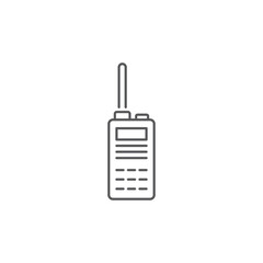 walkie talkie outline icon linear style sign for mobile concept and web design radio transceiver