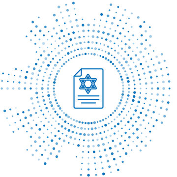 blue jewish document on white background clip art preview