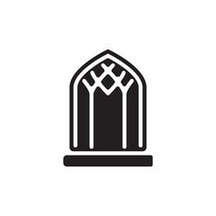 Church Mirror icon in vector. Logotype