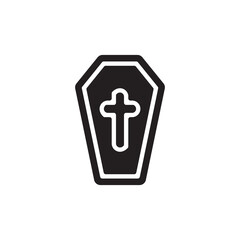 Obraz premium Coffin icon in vector. Logotype