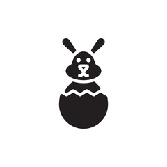 Paschal Rabbit icon in vector. Logotype