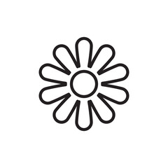 Lily icon in vector. Logotype