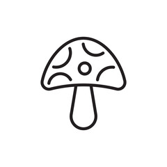 Mushroom icon in vector. Logotype