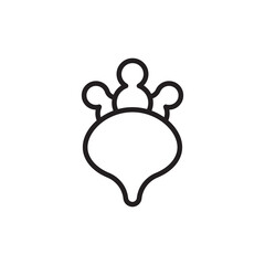 Turnip icon in vector. Logotype