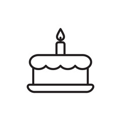 Cake icon in vector. Logotype