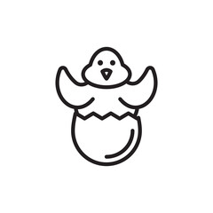 Chick Egg icon in vector. Logotype