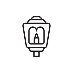 Lamp icon in vector. Logotype