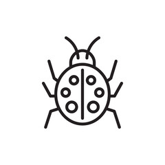 Bug icon in vector. Logotype