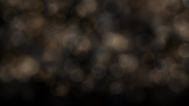 Abstract blurred festive orange and teal colored bokeh glittering ights, motion 3D animation