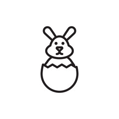 Paschal Rabbit icon in vector. Logotype