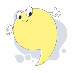 Cute emoji character in the form of a speech bubble. Speech bubble for a joyful happy message.