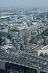 横浜市本牧の街並み（マリンタワーからの景色）