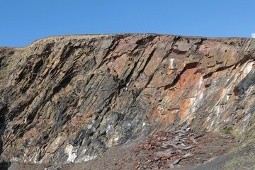Abandoned Slate Quarry in Abereiddy in Pembrokeshire, Wales, UK