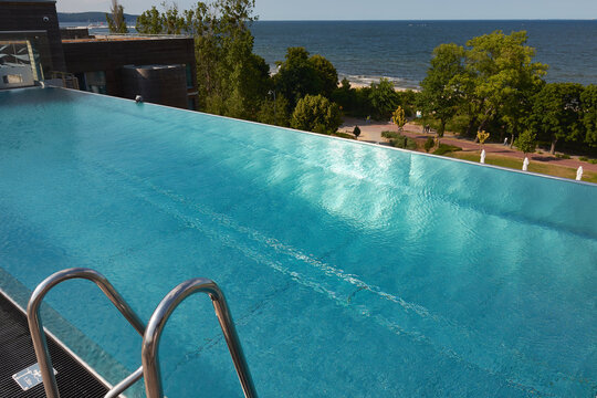 Roof Swimming Pool Of Marriott Hotel In Sopot, Poland