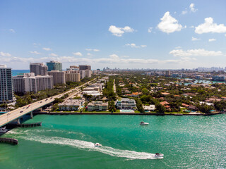 Naklejka premium Upscale homes in Bal Harbour Miami FL USA