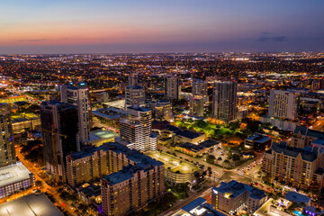 Fototapeta na wymiar Aerial photo Downtown Fort Lauderdale FL