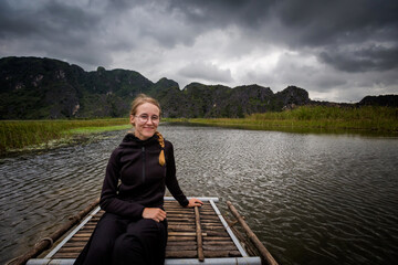 Tropical Tam Coc Vietnam landscape