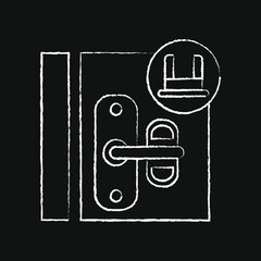 chalk icon, Childproofing, Door Lever Lock
