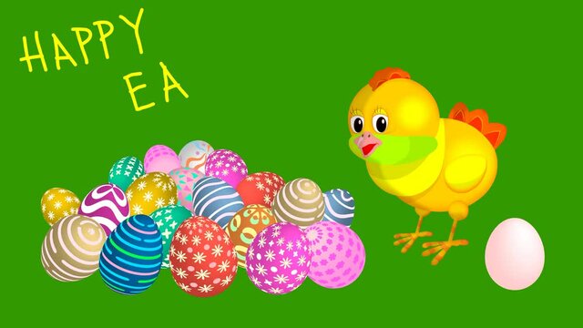 

Animation, the image of Easter eggs on a light background. Video for presentation.