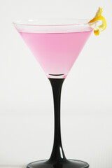 cosmopolitan cocktail with lemon peel