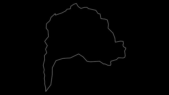 Irbid Jordan governorate map outline animation