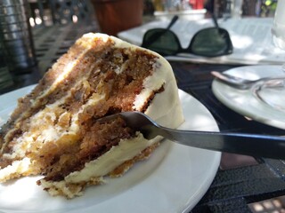 Carrot cake with cream cheese icing