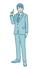 若い男性社会人のベクターイラストレーション