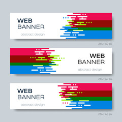 Modern creative abstract design vector web banner