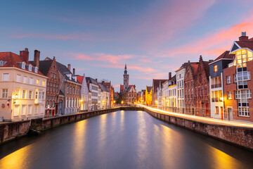 Fototapeta na wymiar Bruges, Belgium Historic Canals