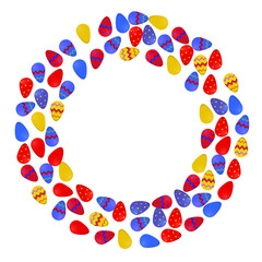 Easter colorful eggs design illustration for covers, add text, scalable vector