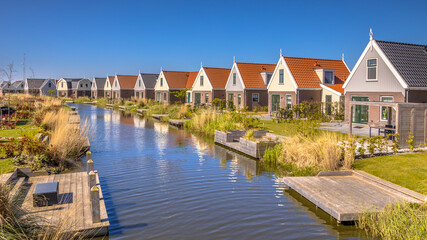 River scene in Resort Poort van Amsterdam - obrazy, fototapety, plakaty