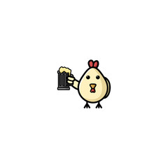 Cute Chicken CArtoon Vector Illustration DEsign