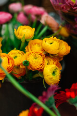 Yellow flowers at the flower shop
