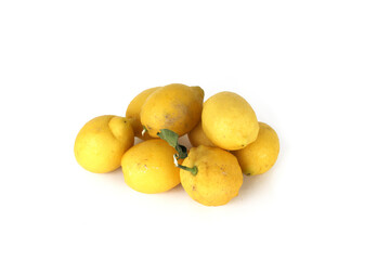 lemons yellow isolated on white background