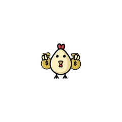 Cute Chicken CArtoon Vector Illustration DEsign
