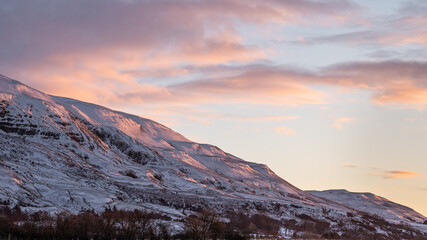 Winter sunrise on the The Campsie Fells