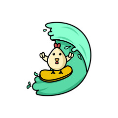 Cute Chicken CArtoon Vector Illustration DEsign