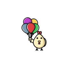 Cute Chicken CArtoon Vector Illustration DEsign