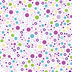 Lots of colorful bright Dots on a white background seamless vector pattern surface pattern design