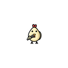 Cute Chicken CArtoon Vector Illustration DEsign
