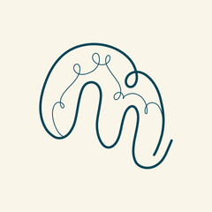 Boho Minimalist abstract nature art shapes collection. Pastel color doodle for fashion design, summer season or natural concept. Modern hand drawn plant leaf and tropical shape decoration set.