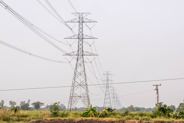 Tall RAM towers with white sky