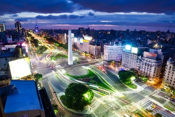 Foto op Plexiglas The El Obelisko in Buenos Aires at Night © adonis_abril