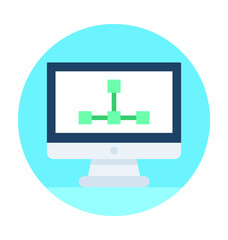 Obraz premium Online Graph Vector Icon