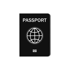Passport Icon. Vector Illustration. Isolate on white background.