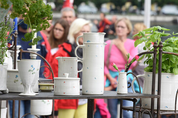 Der Töpfermarkt in Gmunden, Salzkammergut, Oberösterreich, Österreich, Europa -  The pottery...