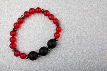 image of bracelet silver background 