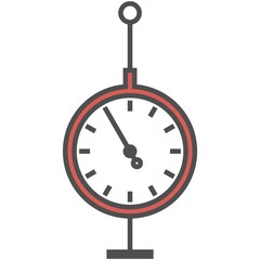 Meter vector icon isolated on white background