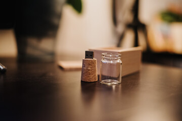 wooden gift in a box