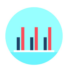 Obraz premium Bar Chart Vector Icon